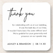 おパーソナライズされた結婚世話に感謝 コースター (正面)