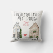 おパーソナライズされた隣の土産に願う クッション (裏面)