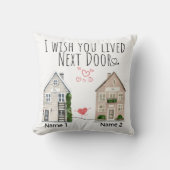 おパーソナライズされた隣の土産に願う クッション (正面)