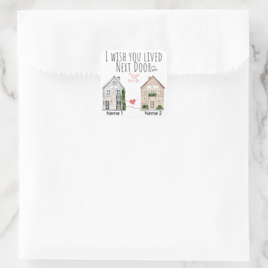 おパーソナライズされた隣の土産に願う スクエアシール (バッグ)