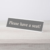 おファッションド願い座って! デスクネームプレート (正面)