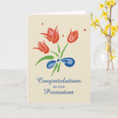 おプロモーションRed Bouquetおめでとうございます カード (黄色い花)