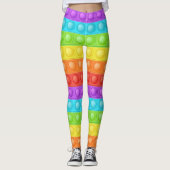おポップ・アートの客様のNAMEエレガントカラフル・スポーツ・ヨガ レギンス (正面)