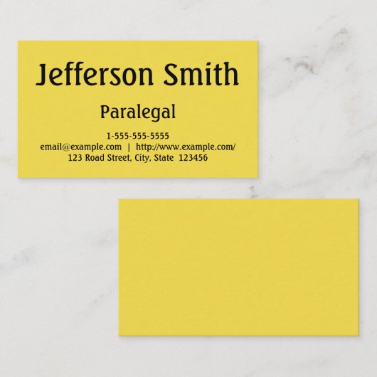 おミニマルよびBasic Paralegal名刺 名刺 (正面/裏面)