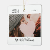 おメリーし結婚したさん2写真署名原稿 セラミックオーナメント (左)