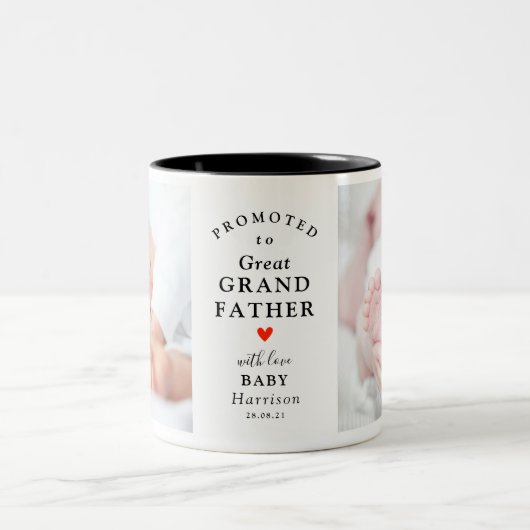 おモダンじいん素晴らしパ2写真かわいい ツートーンマグカップ (中央)