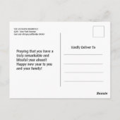 おモダンめでとう3年の写真コラージュ ポストカード (裏面)