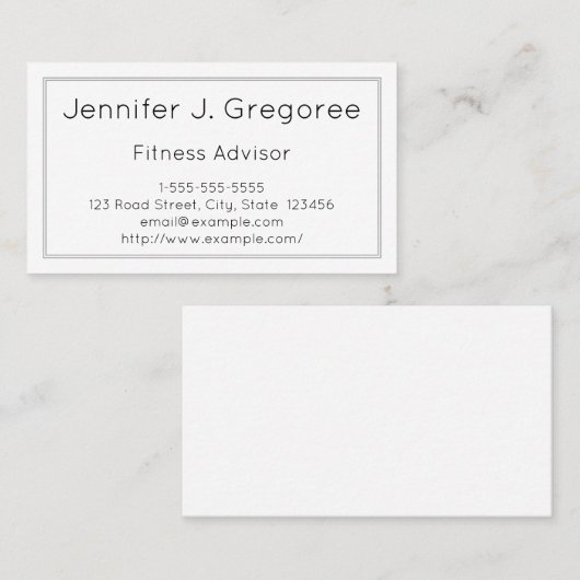 おモダンよびエレガントフィットネスアドバイザ名刺 名刺 (正面/裏面)