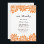 おモダンよびフローラの誕生日パーティーの招待 招待状<br><div class="desc">蓮の花飾この招待を新しくモダン始めた。基本紙でも、リネンの紙の重さと質感はお勧めです（他の色でも使えます）。</div>