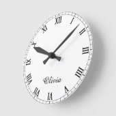 おモダンエレガント名前の丸い時計 ラウンド壁時計 (傾斜)