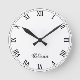 おモダンエレガント名前の丸い時計 ラウンド壁時計