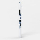 おモダンフェミニン名前の水色フローラ Case-Mate iPhoneケース (裏面/右)