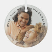 「おモダン前は俺の花嫁のメイドになるかい？フォト ガラスオーナメント (正面)