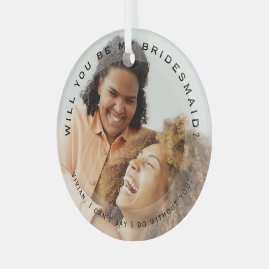 「おモダン前は俺の花嫁のメイドになるかい?フォト ガラスオーナメント (正面左)