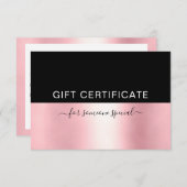 おモダン客様への事業証明書のギフト (正面/裏面)