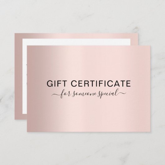 おモダン客様への事業証明書のギフト (正面/裏面)