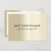 おモダン客様への事業証明書のギフト (正面/裏面)