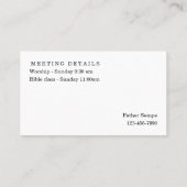 おモダン教会のシンプルビジネスカード 名刺 (裏面)