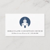 おモダン教会のシンプルビジネスカード 名刺 (正面)