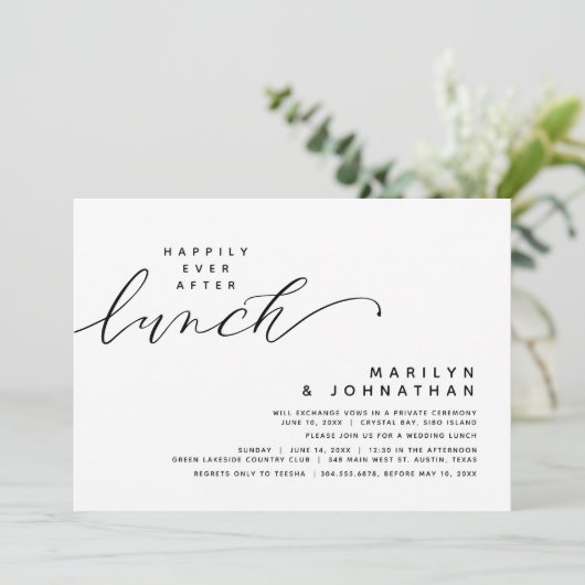 おモダン昼の結婚後ずっと幸せに駆け落ち 招待状 (スタンド正面)