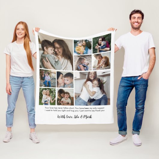 おモダン母さんに10枚の写真コラージュプレゼント フリースブランケット (インサイチュ)