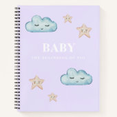 おモダン母さんエレガントへの紫のベビープレゼント ノートブック (正面)