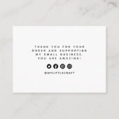 おモダン礼のハートパッケージの挿入 エンクロージャーカード (裏面)