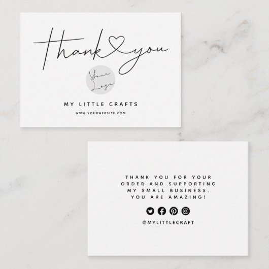 おモダン礼のハートパッケージの挿入 エンクロージャーカード (正面/裏面)