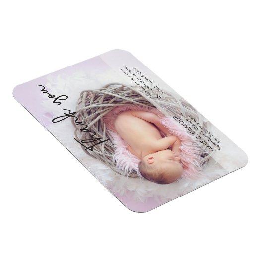 おモダン礼のベビー到着のお知らせ マグネット (右側)