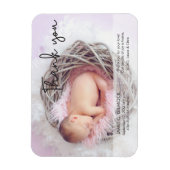 おモダン礼のベビー到着のお知らせ マグネット (縦)