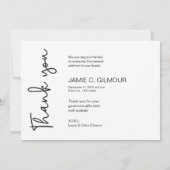 おモダン礼ベビー写真誕生のお知らせ 案内状 (裏面)