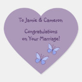 おモダン結婚おめでとう ハートシール (正面)