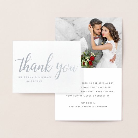 おモダン結婚礼Photo Note Silver 箔カード (ディスプレー)