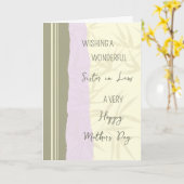 おモダン義姉さん母の日 カード (黄色い花)