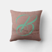 おモノグラムの二人の結婚枕 クッション (裏面)