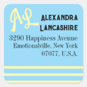 おモノグラムの客様の数々の住所 シール (正面)