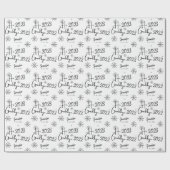 おユニークモダン年を祝すパーソナライズされた ラッピングペーパー (フラット)