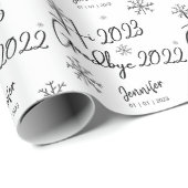 おユニークモダン年を祝すパーソナライズされた ラッピングペーパー (ロールコーナー)