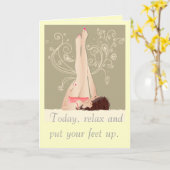 おリラックス誕生日の女性カード カード (黄色い花)