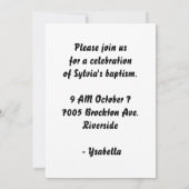 おロザリオの聖母をお招きします 招待状 (裏面)