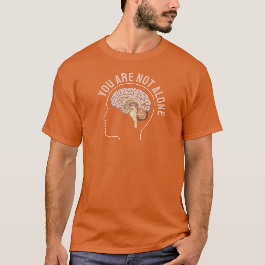 お一人ではない – Mental Health Support Tシャツ (正面)