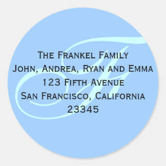 お与え前の住所を教えて！ ラウンドシール