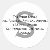 お与え前の住所を教えて！ ラウンドシール (正面)