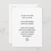 お与え前はクッキー得だ シーズンポストカード (正面/裏面)