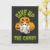 お与え菓子のハロウィーンの挨拶 カード (黄色い花)