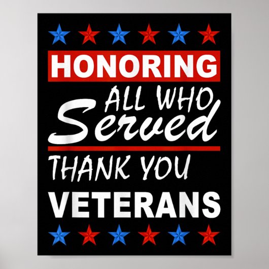 お世話になった全員に敬意を表し、ありがとう退役軍人の日 ポスター (正面)