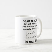 お世話になっている先生へ 実生活の数学 楽しいマグカップ コーヒーマグカップ (正面右)