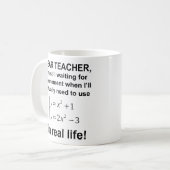 お世話になっている先生へ 実生活の数学 楽しいマグカップ コーヒーマグカップ (正面左)