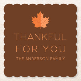 お世話になっている |ミニマルモダンリスト感謝祭 ペーパーコースター