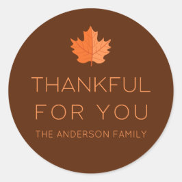 お世話になっている |ミニマルモダンリスト感謝祭 ラウンドシール